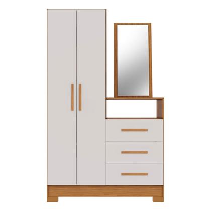 Imagem de Cômoda para Quarto 3 Gavetas e 2 Portas com Espelho NT5165