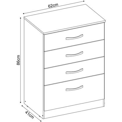 Imagem de Cômoda para Quarto 4 Gavetas Estrela