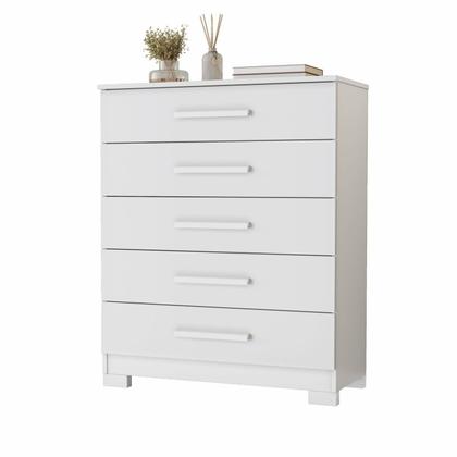 Imagem de Cômoda para Quarto 5 Gavetas 82cm Cristina Branco