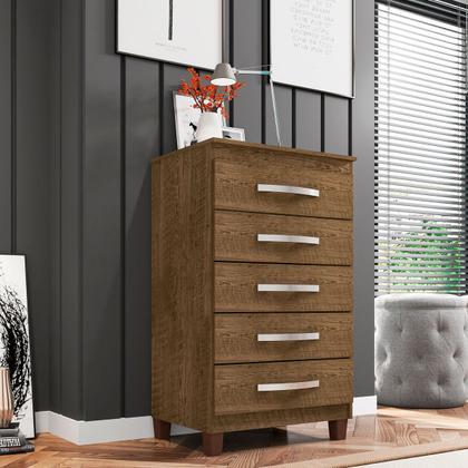 Imagem de Cômoda para Quarto 5 Gavetas com Pés Cannes 