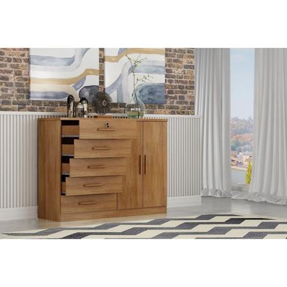 Imagem de Cômoda para Quarto 5 Gavetas e 2 Portas Space