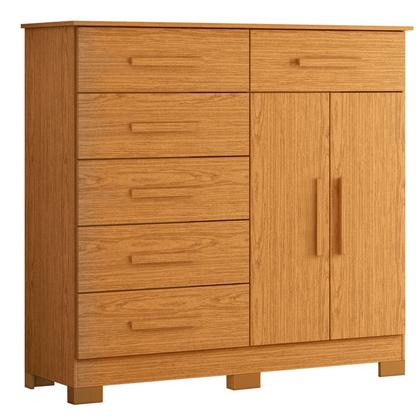 Imagem de Cômoda para Quarto 6 Gavetas e 2 Portas Xangai Marrom/Cinamomo