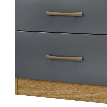 Imagem de Cômoda Para Quarto 61cm Com 4 Gavetas Miriad Freijó/Cinza Z17 - Mpozenato