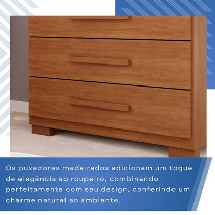 Imagem de Cômoda para Quarto 7 Gavetas Topázio Expresso Móveis Marrom/Cinamomo