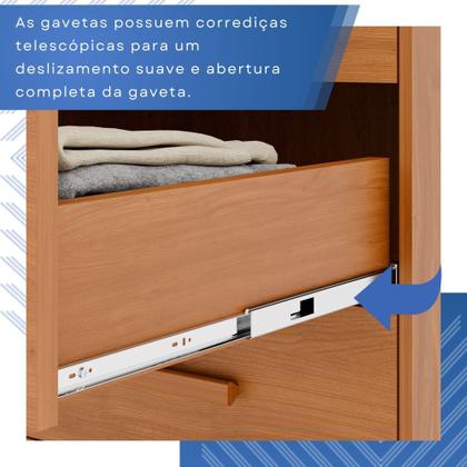Imagem de Cômoda para Quarto 8 Gavetas Diamante Espresso Móveis