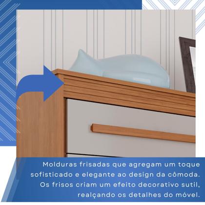Imagem de Cômoda para Quarto 8 Gavetas Diamante Espresso Móveis
