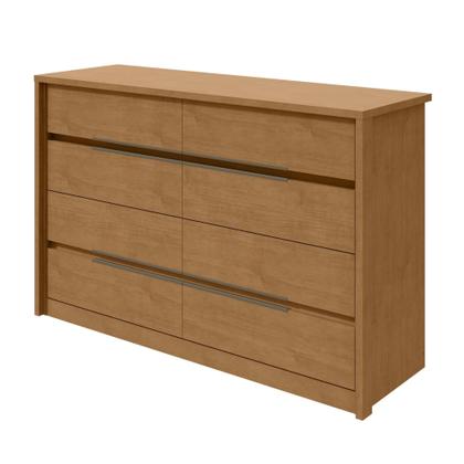 Imagem de Cômoda para Quarto 8 Gavetas MDF Urban 151cm Espresso Móveis Marrom Amêndoa Clean