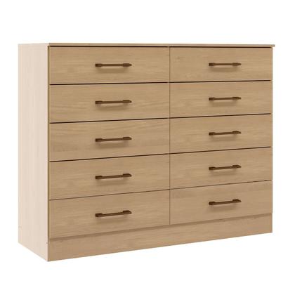 Imagem de Cômoda para Quarto Casal Organizadora com 10 Gavetas Menu Móveis Carvalho