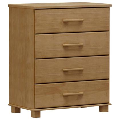 Imagem de Cômoda Para Quarto Closet 4 Gavetas Madeira Maciça Zahav F06 Freijó - Lyam Decor