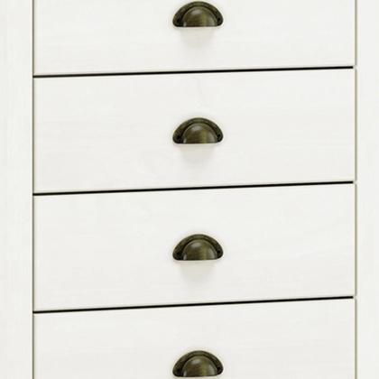Imagem de Cômoda Para Quarto Closet 8 Gavetas Madeira Maciça Mazzaro F06 Branco Freijó - Lyam Decor