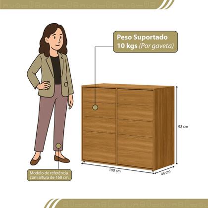 Imagem de Cômoda para Quarto com 10 Gavetas Melinda
