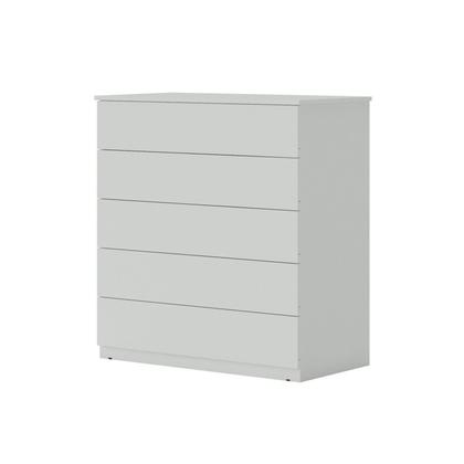 Imagem de Cômoda para Quarto com 5 Gavetas Compacta 86,8CMX45CMX91,5cm Cinza