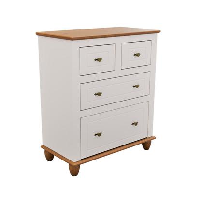 Imagem de Cômoda para Quarto de Bebê 4 Gavetas Joy Off White/Nogueira