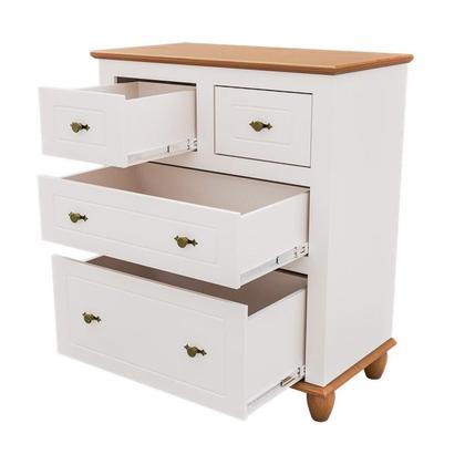 Imagem de Cômoda para Quarto de Bebê 4 Gavetas Joy Off White/Nogueira