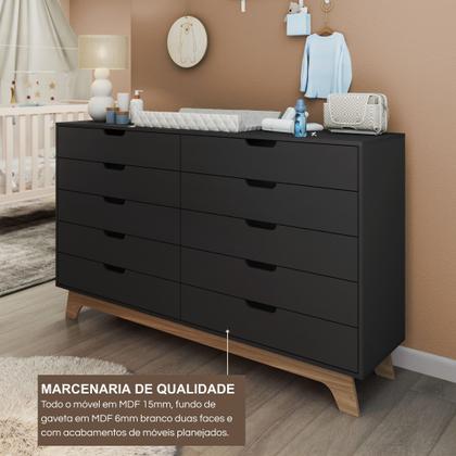 Imagem de Cômoda para Quarto Infantil 10 Gavetas 100% Mdf Alice