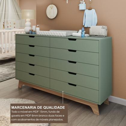 Imagem de Cômoda para Quarto Infantil 10 Gavetas 100% Mdf Alice
