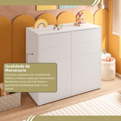 Imagem de Cômoda para Quarto Infantil 10 Gavetas Melinda