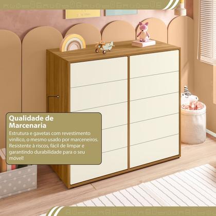 Imagem de Cômoda para Quarto Infantil 10 Gavetas Melinda