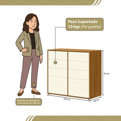 Imagem de Cômoda para Quarto Infantil 10 Gavetas Melinda