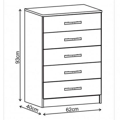 Imagem de Cômoda para Quarto Infantil 5 Gavetas Maxi