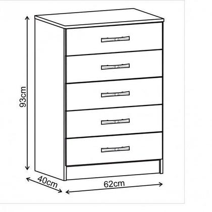 Imagem de Cômoda para Quarto Infantil 5 Gavetas Maxi