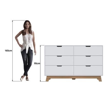 Imagem de Cômoda para Quarto Infantil 6 Gavetas 100% Mdf Alice