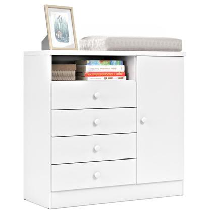 Imagem de Cômoda Para Quarto Infantil Petit Com Trocador 4 Gavetas e Sapateira