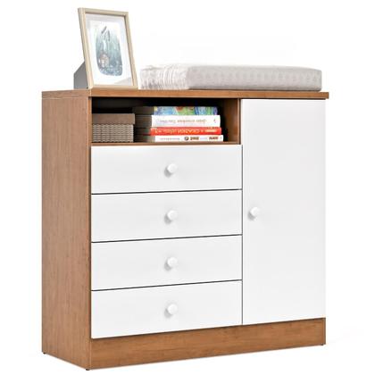 Imagem de Cômoda Para Quarto Infantil Petit Com Trocador 4 Gavetas e Sapateira