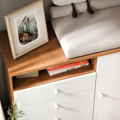 Imagem de Cômoda Para Quarto Infantil Petit Com Trocador 4 Gavetas e Sapateira