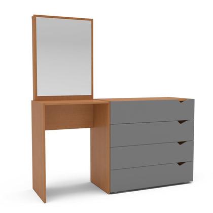 Imagem de Cômoda Penteadeira 4 Gavetas com Espelho Porto