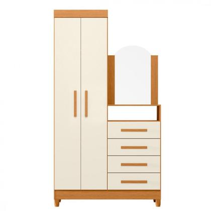 Imagem de Cômoda Penteadeira 4 Gavetas Espelho Capri Damulti