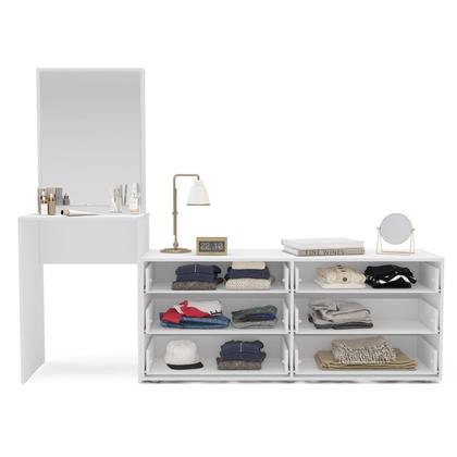 Imagem de Cômoda Penteadeira 6 Gavetas com Espelho Porto