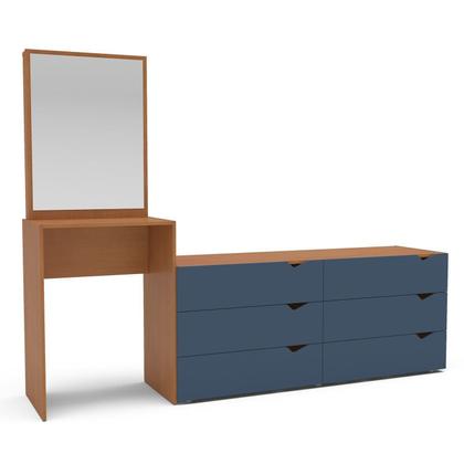 Imagem de Cômoda Penteadeira 6 Gavetas com Espelho Porto