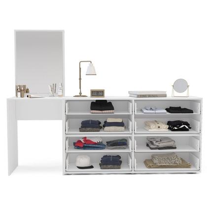 Imagem de Cômoda Penteadeira 8 Gavetas com Espelho Porto