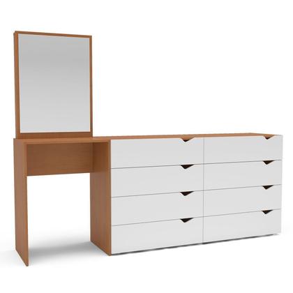 Imagem de Cômoda Penteadeira 8 Gavetas com Espelho Porto