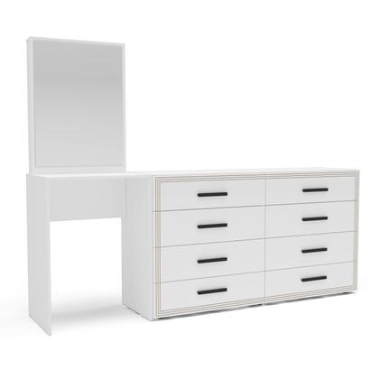 Imagem de Cômoda Penteadeira 8 Gavetas Valência Branco