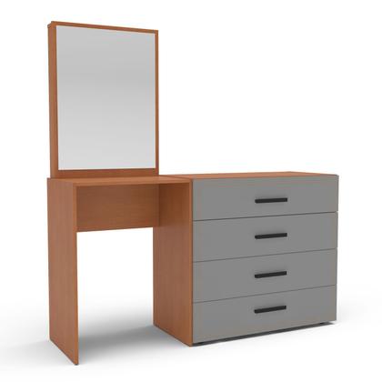 Imagem de Cômoda Penteadeira com Espelho 150cm 4 Gavetas Valência Politorno Móveis