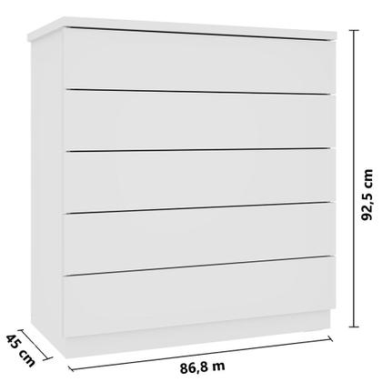 Imagem de Cômoda Premium Com 5 Gavetas Tcil