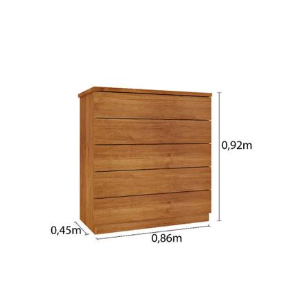 Imagem de Cômoda Premium Com 5 Gavetas Tcil