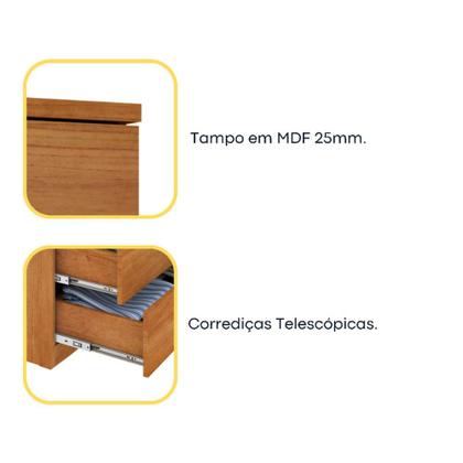 Imagem de Cômoda Premium MDF Com 5 Gavetas Tcil