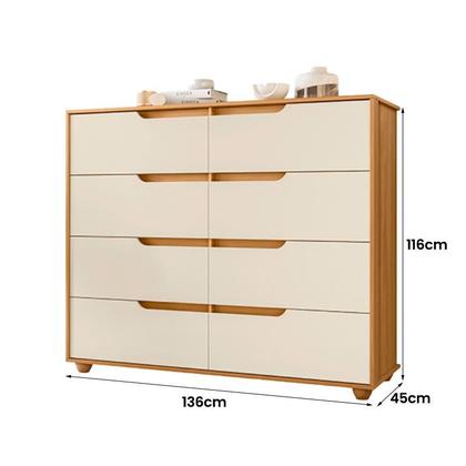 Imagem de Cômoda Quarto Doble com 8 Gavetas e Pés 