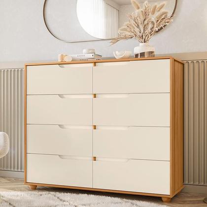 Imagem de Cômoda Quarto Doble com 8 Gavetas e Pés 