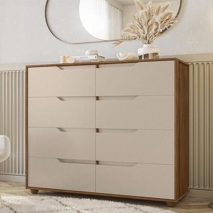 Imagem de Cômoda Quarto Doble com 8 Gavetas e Pés 