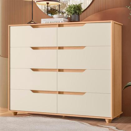 Imagem de Cômoda Quarto Doble com 8 Gavetas e Pés