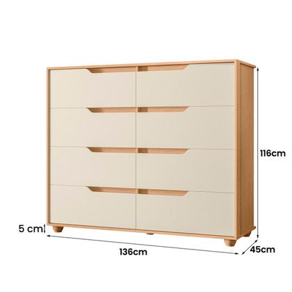 Imagem de Cômoda Quarto Doble com 8 Gavetas e Pés