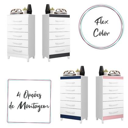 Imagem de Cômoda Quarto Esmeralda com 5 Gavetas 