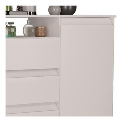 Imagem de Cômoda Quarto Grande 3 Gavetas 2 Portas Branco Venus