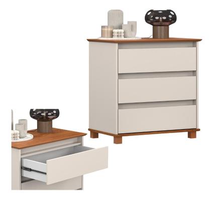 Imagem de Comoda Roupa Quarto Bebe Casal Sapateira 3 Gaveteiro Retrô