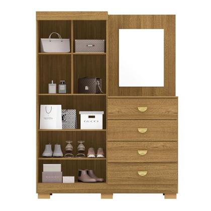 Imagem de Cômoda Roupeiro 2 Portas 4 Gavetas Cristal