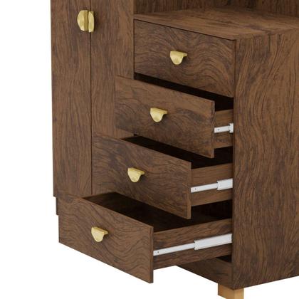 Imagem de Cômoda Roupeiro 4 Gavetas Gerórgia Branco Camarim